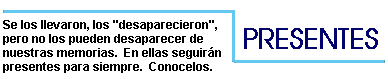 PRESENTES - los desaparecidos