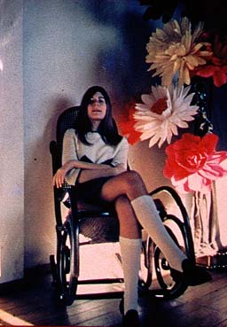Irene con flores