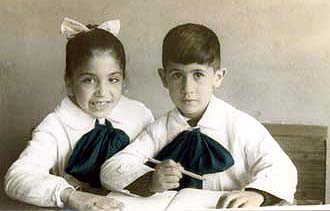 Ileana con su hermano Daniel, 1962