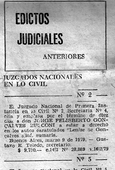 Edicto Judicial sobre Jorge Goncalves