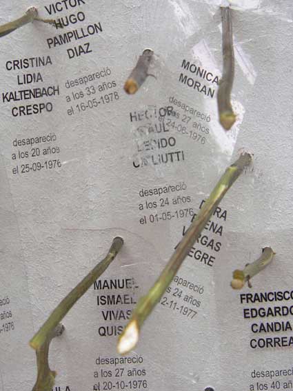 Detalle de la flor por el nombre