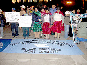 Manifestación en Cangallo