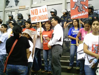 Movilizaci&oacute;n contra Fujimori - 12 marzo 2009