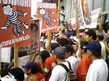 Movilizaci&oacute;n contra Fujimori - 12 marzo 2009
