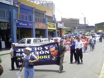 Movilización contra Fujimori - Vitarte - 1 marzo 2009