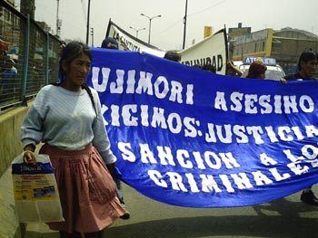 Movilizaci&oacute;n contra Fujimori - Vitarte - 1 marzo 2009